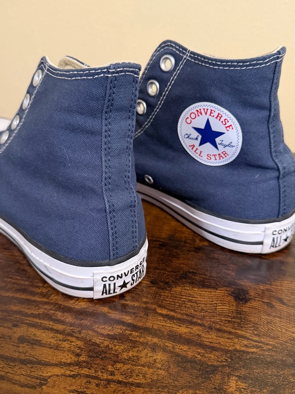 Converse Navy Blue High Top Sneakers - size 7.5